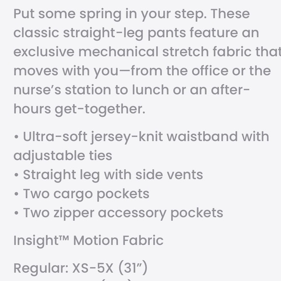 NWT Med Couture Insight Women's 4-Pocket Zipper Cargo Pocket Scrub Pants - Picture 5 of 11